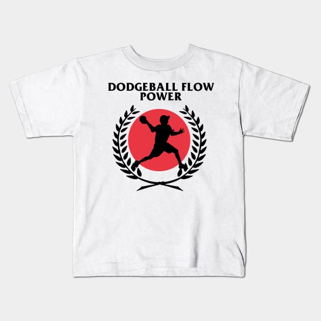 Dodgeball Flow Power Kids T-Shirt by wiswisna